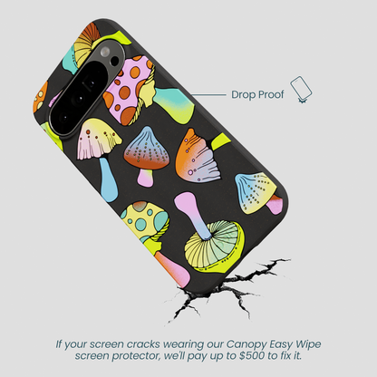 Black Mushroom Party Google Pixel 10 Pro XL Case