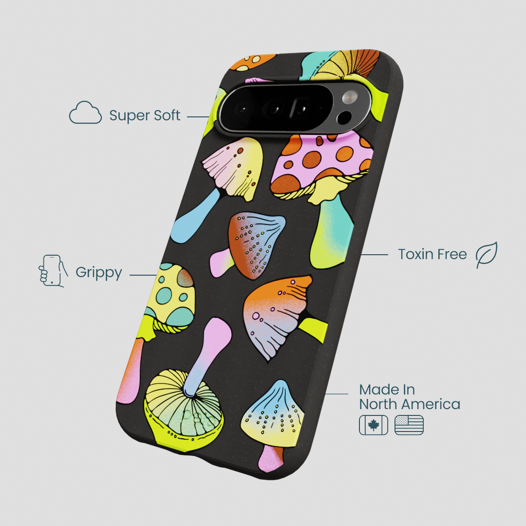 Black Mushroom Party Google Pixel 10 Pro XL Case