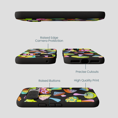 Black Mushroom Party Google Pixel 10/10 Pro Case