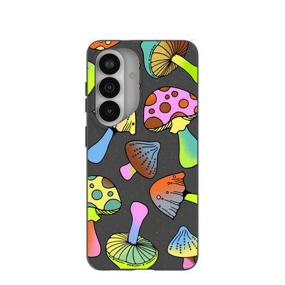 Black Mushroom Party Samsung Galaxy S26 Case