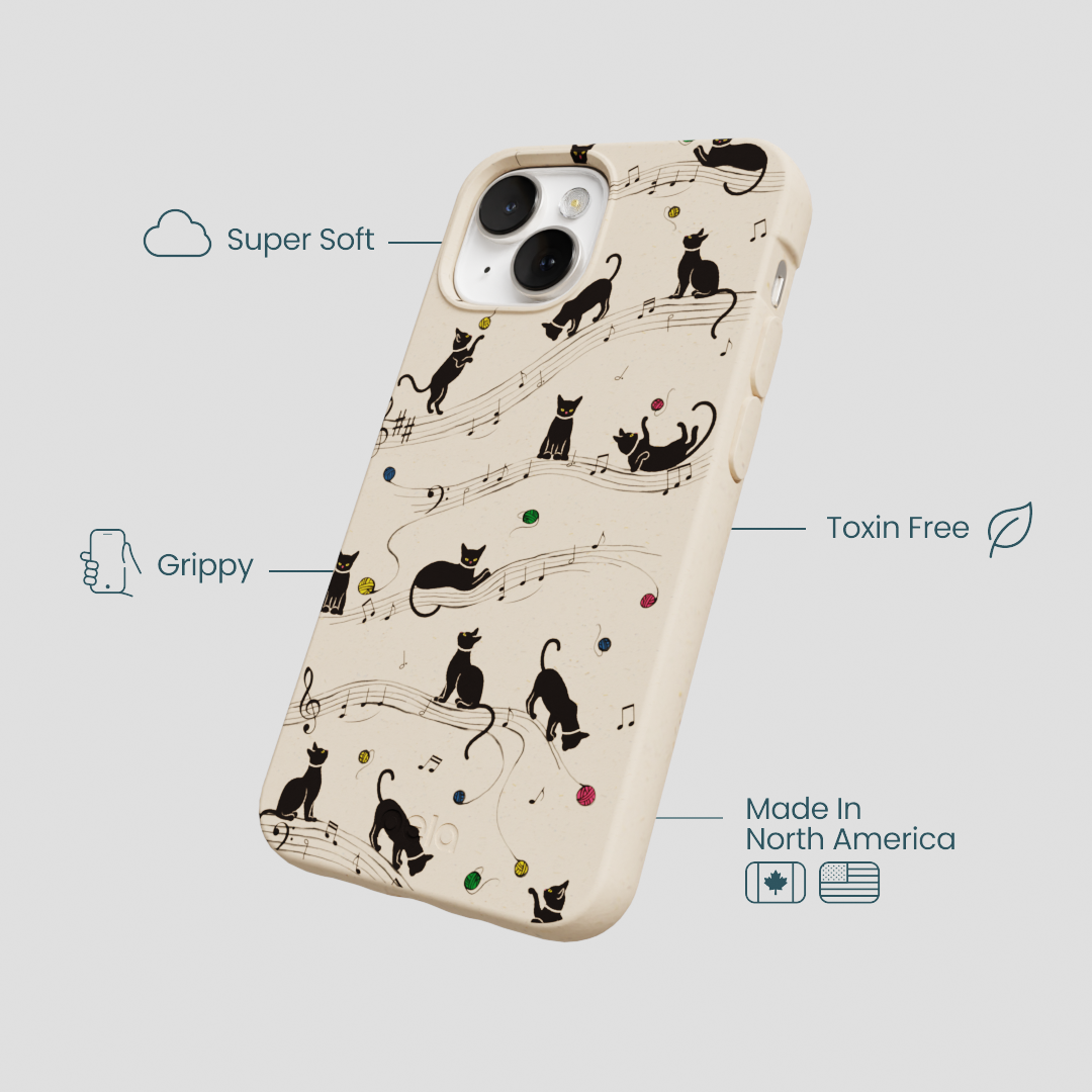 Seashell Music Kitties iPhone 13 Case