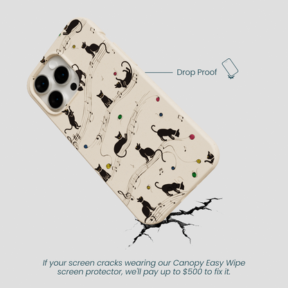 Seashell Music Kitties iPhone 14 Pro Max Case
