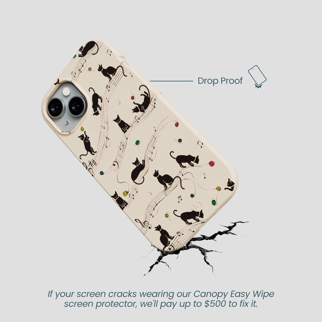 Seashell Music Kitties iPhone 14 Case