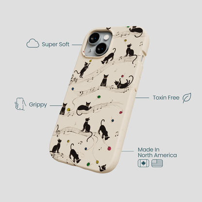 Seashell Music Kitties iPhone 14 Case