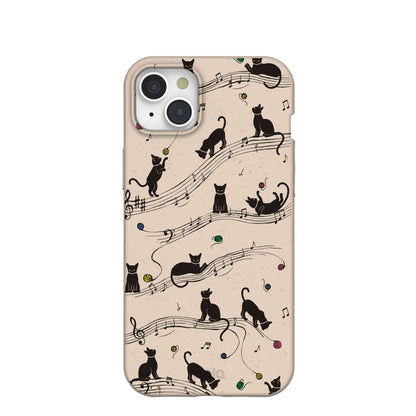 Seashell Music Kitties iPhone 15 Plus Case