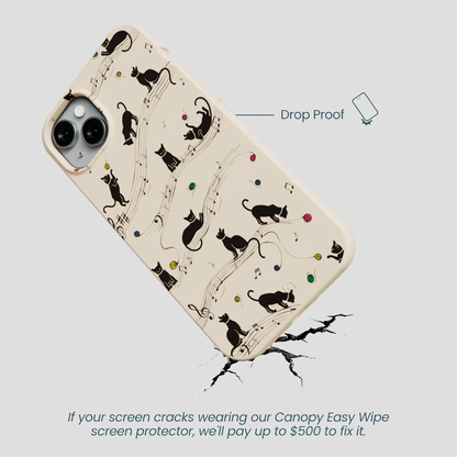 Seashell Music Kitties iPhone 15 Plus Case
