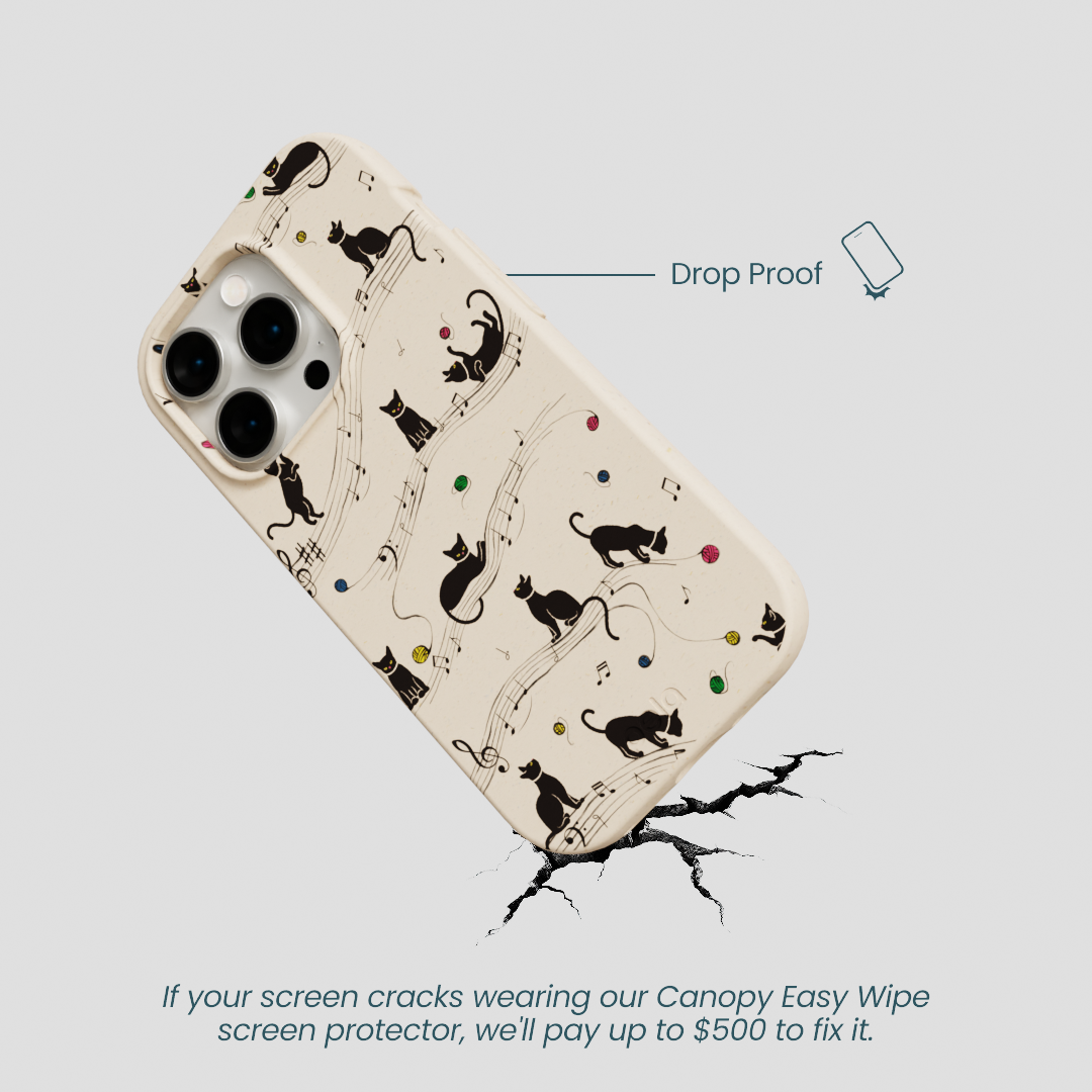 Seashell Music Kitties iPhone 15 Pro Case