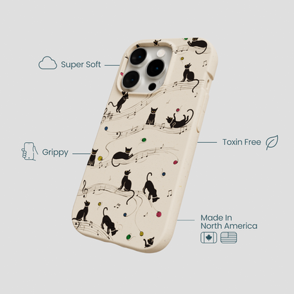 Seashell Music Kitties iPhone 15 Pro Case