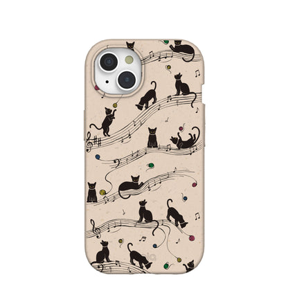 Seashell Music Kitties iPhone 15 Case