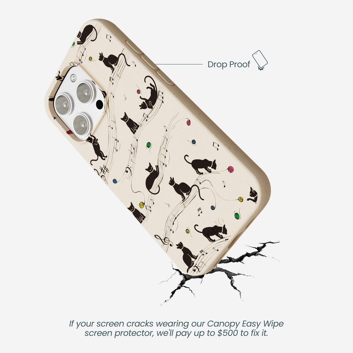 Seashell Music Kitties iPhone 16 Pro Max Case
