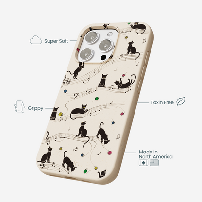 Seashell Music Kitties iPhone 16 Pro Max Case