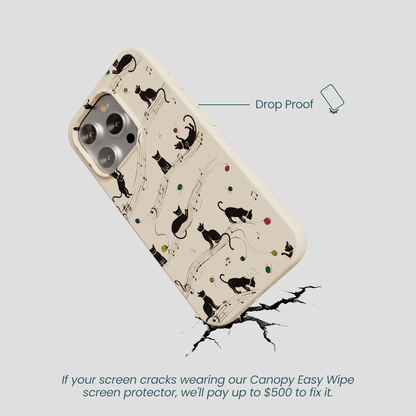 Seashell Music Kitties iPhone 16 Pro Case