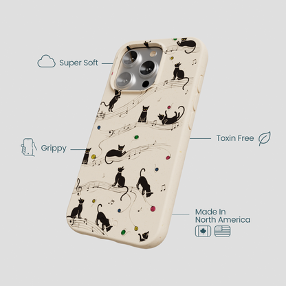 Seashell Music Kitties iPhone 16 Pro Case