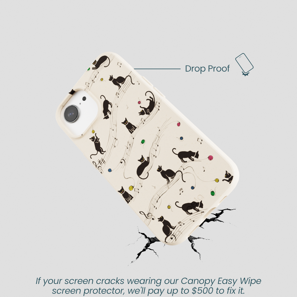 Seashell Music Kitties iPhone 16e/17e Case