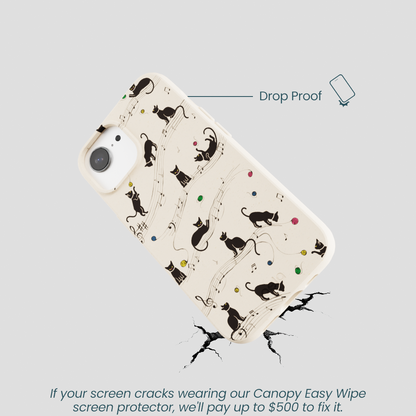 Seashell Music Kitties iPhone 16e/17e Case