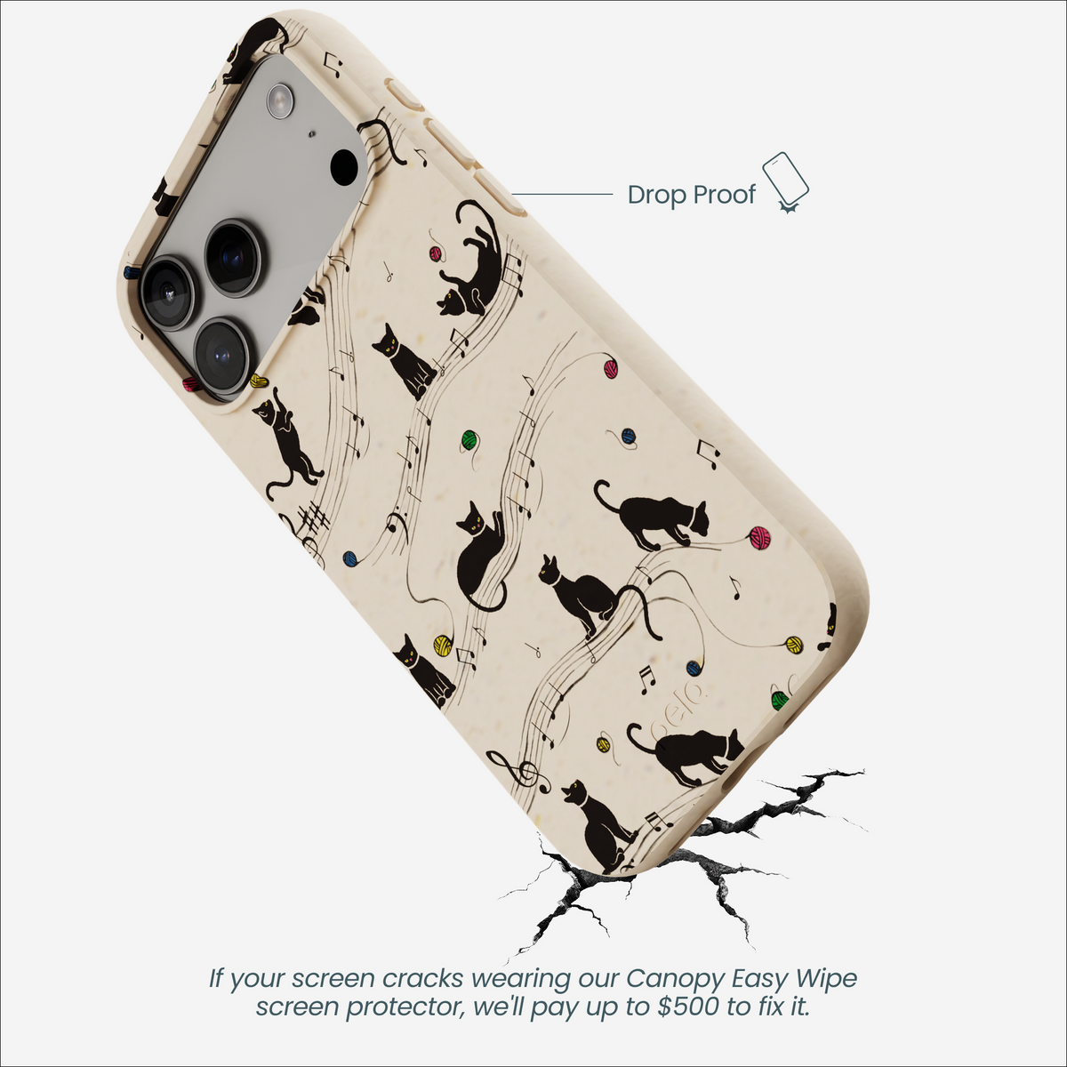 Seashell Music Kitties iPhone 17 Pro Max Case