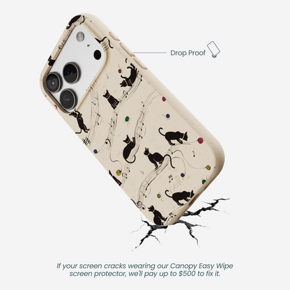 Seashell Music Kitties iPhone 17 Pro Case