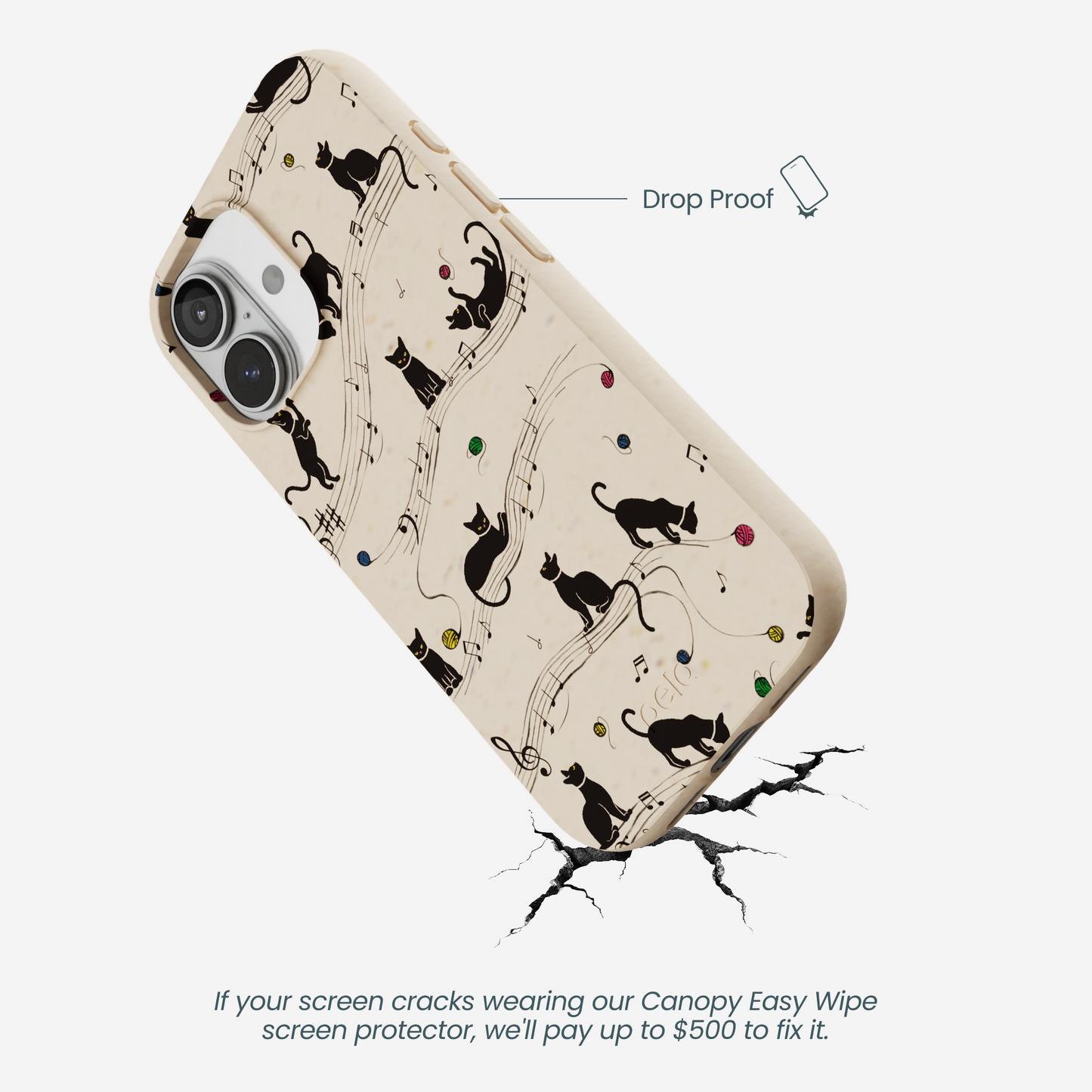 Seashell Music Kitties iPhone 17 Case