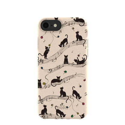 Seashell Music Kitties iPhone 6/6s/7/8/SE Case