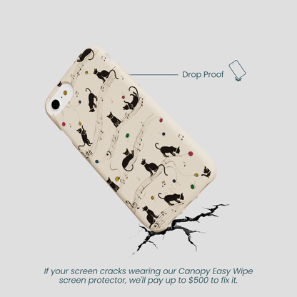 Seashell Music Kitties iPhone 6/6s/7/8/SE Case
