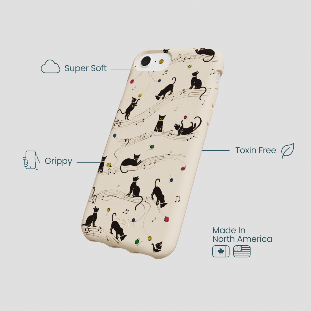 Seashell Music Kitties iPhone 6/6s/7/8/SE Case