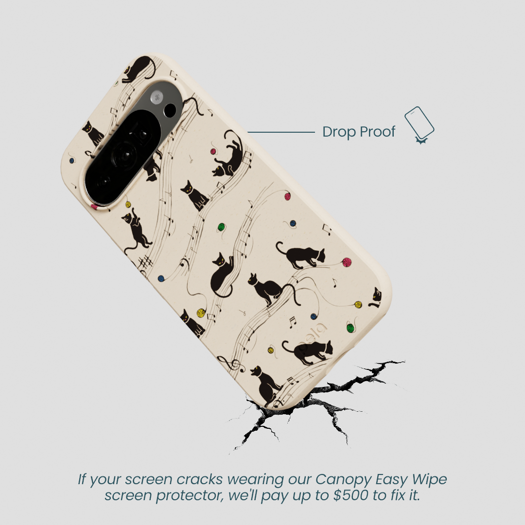 Seashell Music Kitties Google Pixel 10/10 Pro Case