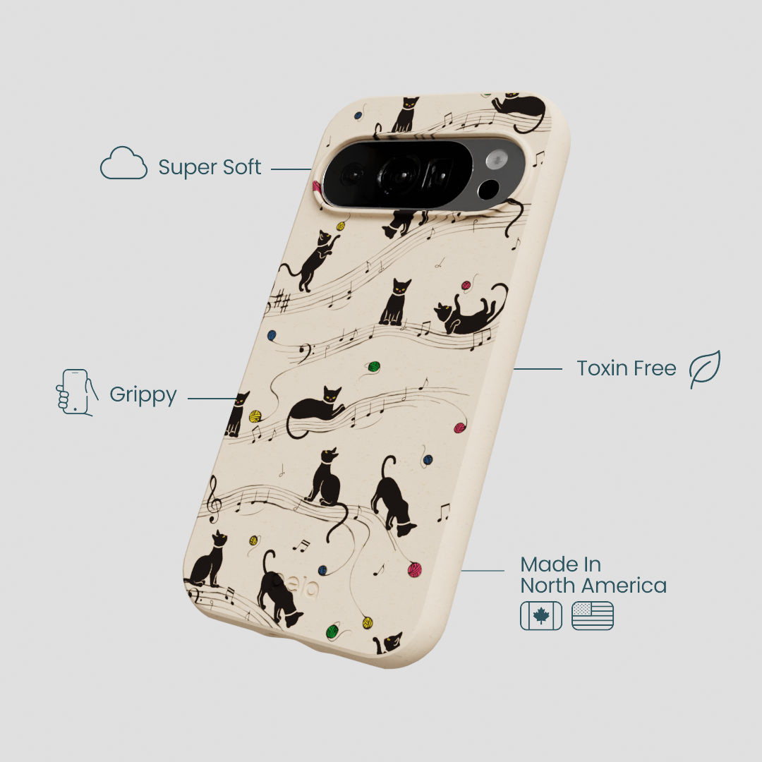 Seashell Music Kitties Google Pixel 10/10 Pro Case