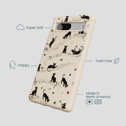 Seashell Music Kitties Google Pixel 7 Case
