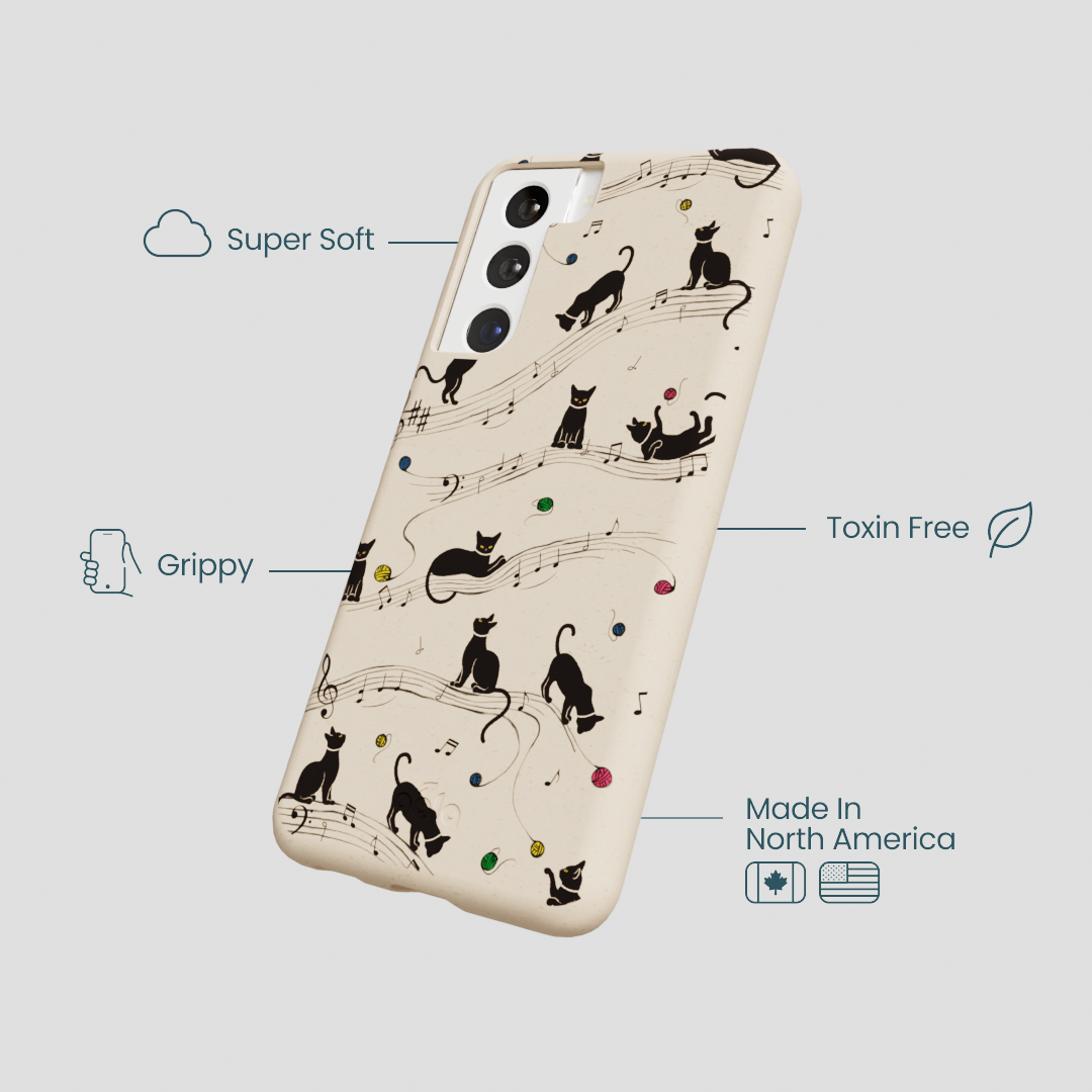 Seashell Music Kitties Samsung Galaxy S22 Case