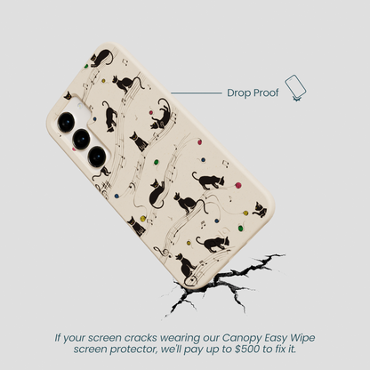 Seashell Music Kitties Samsung Galaxy S23 Case