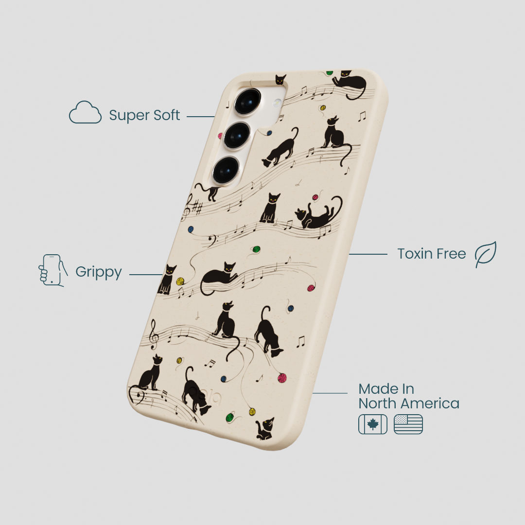 Seashell Music Kitties Samsung Galaxy S23 Case