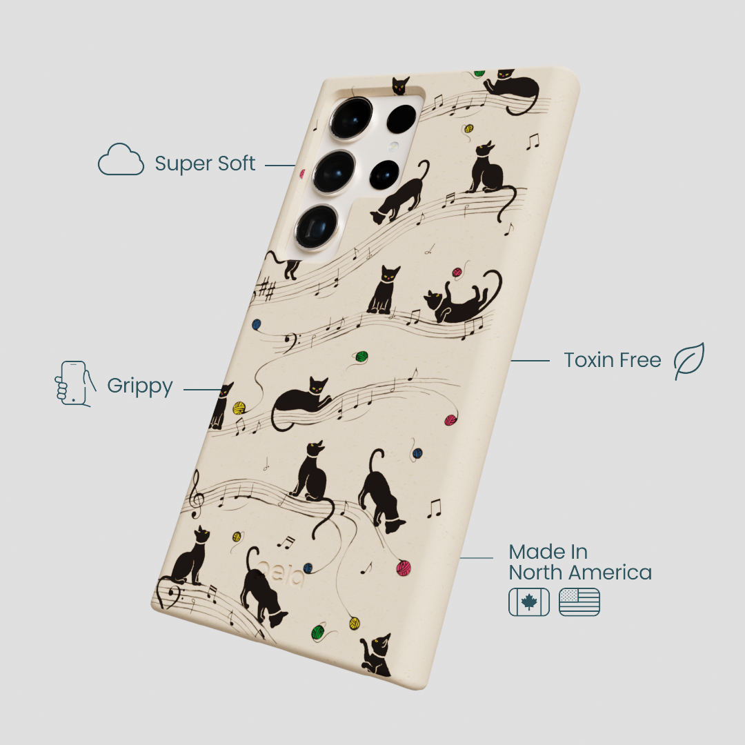 Seashell Music Kitties Samsung Galaxy S24 Ultra Case