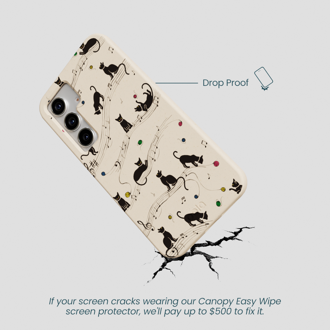 Seashell Music Kitties Samsung Galaxy S25 Case