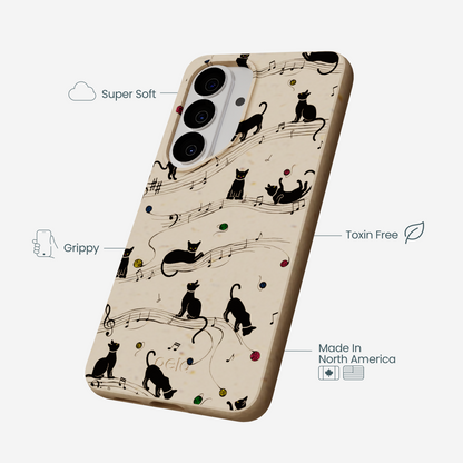 Seashell Music Kitties Samsung Galaxy S26 Case