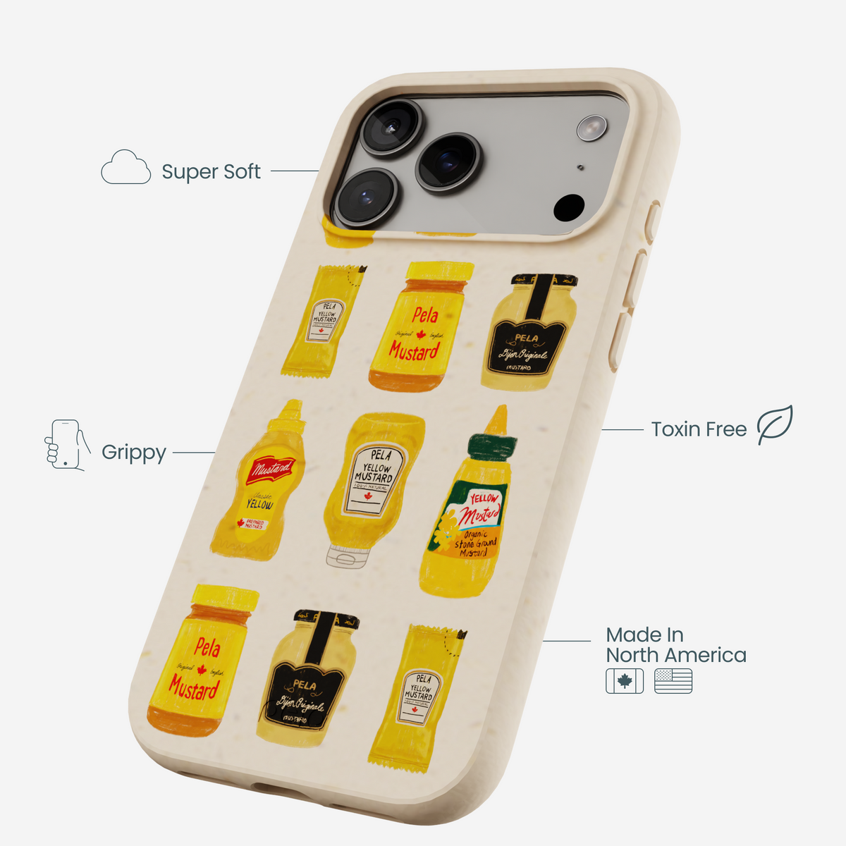 Seashell Mustard Fan iPhone 17 Pro Max Case