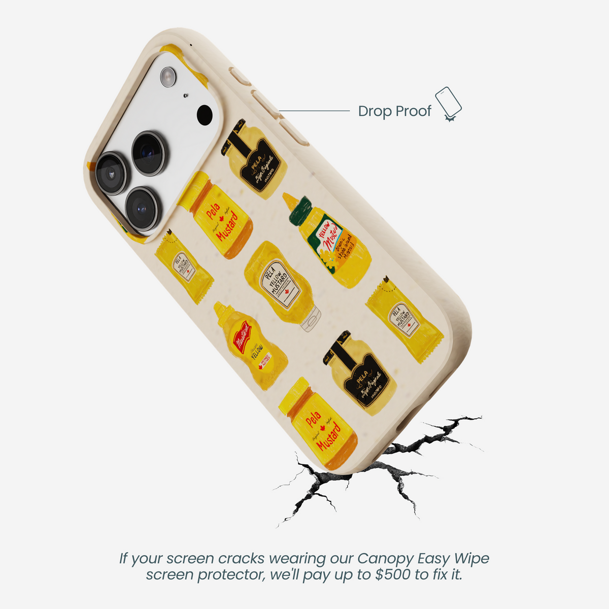 Seashell Mustard Fan iPhone 17 Pro Case