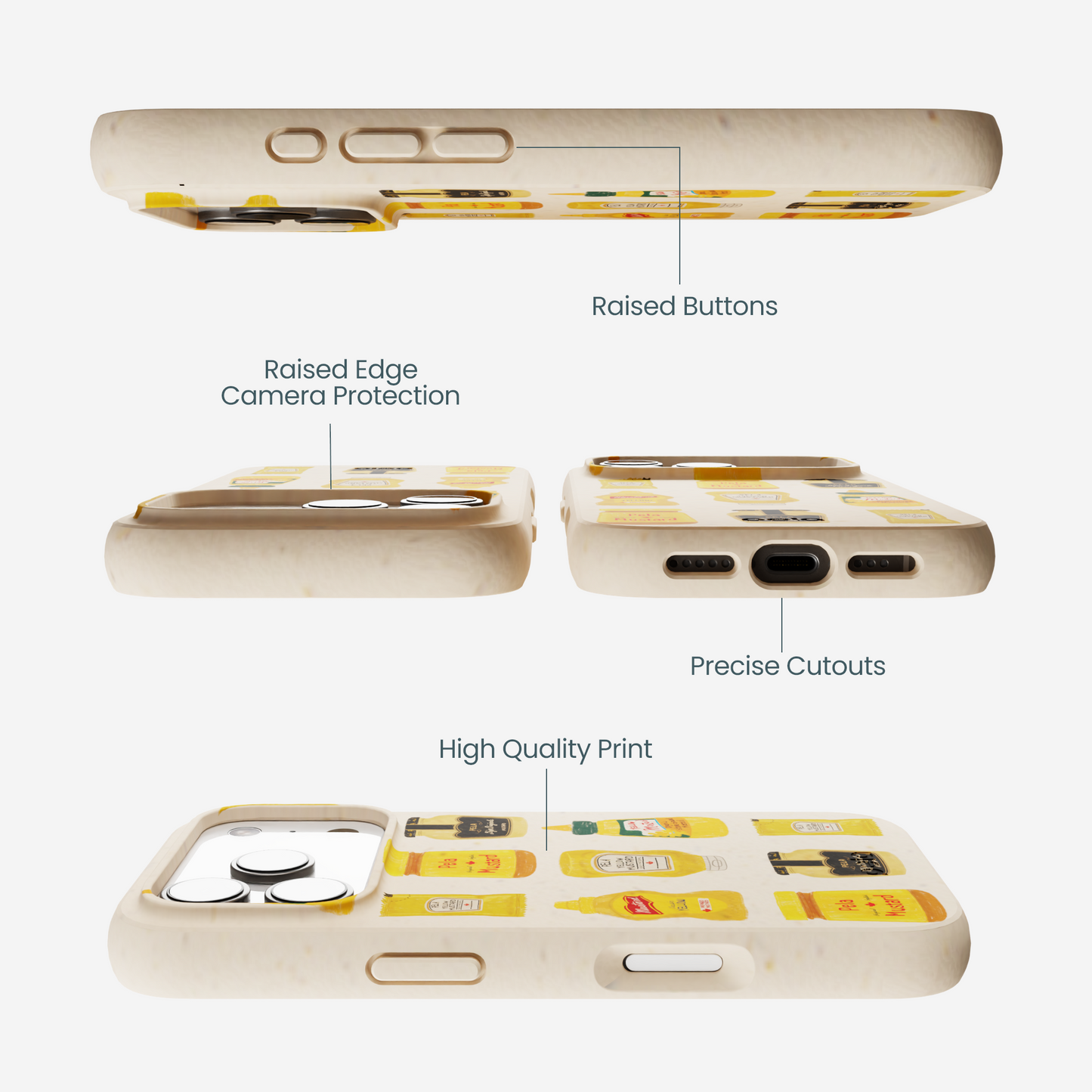Seashell Mustard Fan iPhone 17 Pro Case
