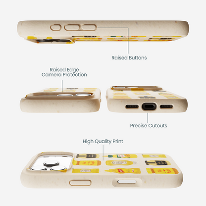 Seashell Mustard Fan iPhone 17 Pro Case