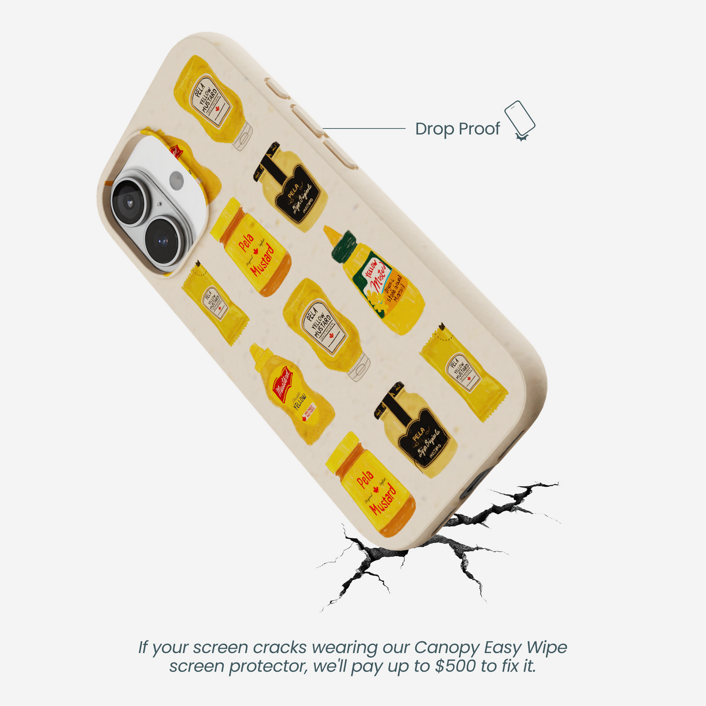 Seashell Mustard Fan iPhone 17 Case