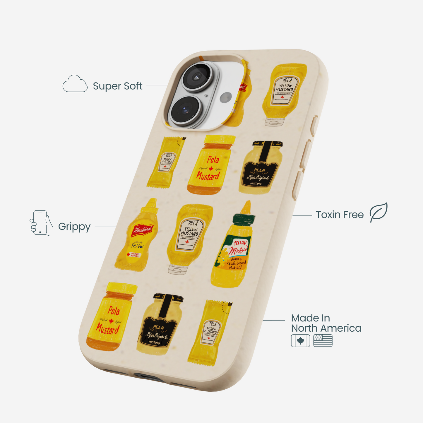 Seashell Mustard Fan iPhone 17 Case