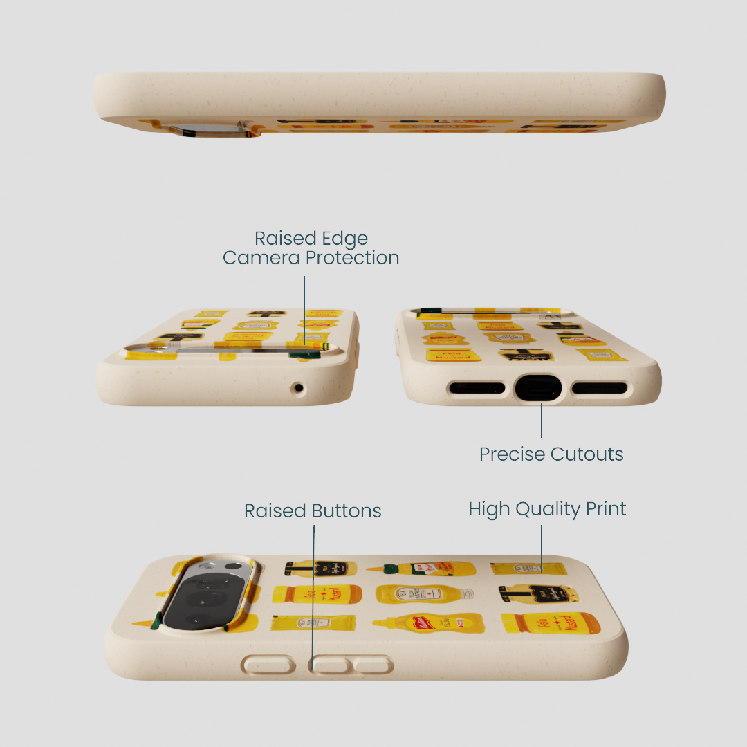 Seashell Mustard Fan Google Pixel 10/10 Pro Case
