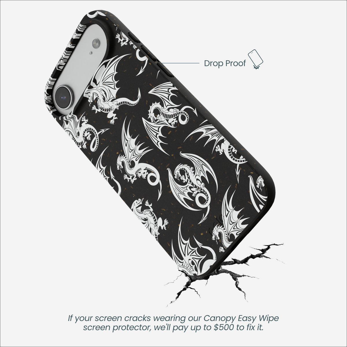 Black Mythical Dragons iPhone Air Case