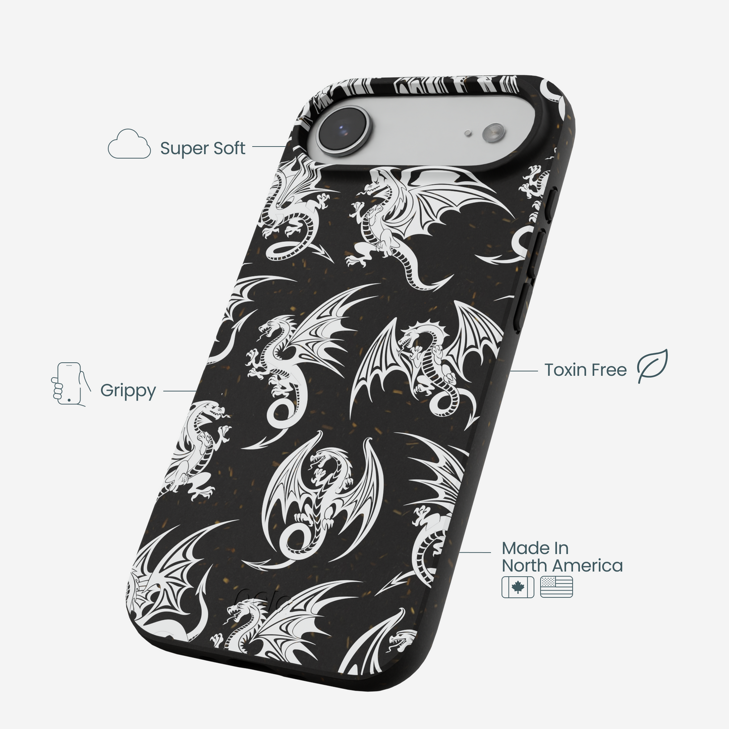 Black Mythical Dragons iPhone Air Case