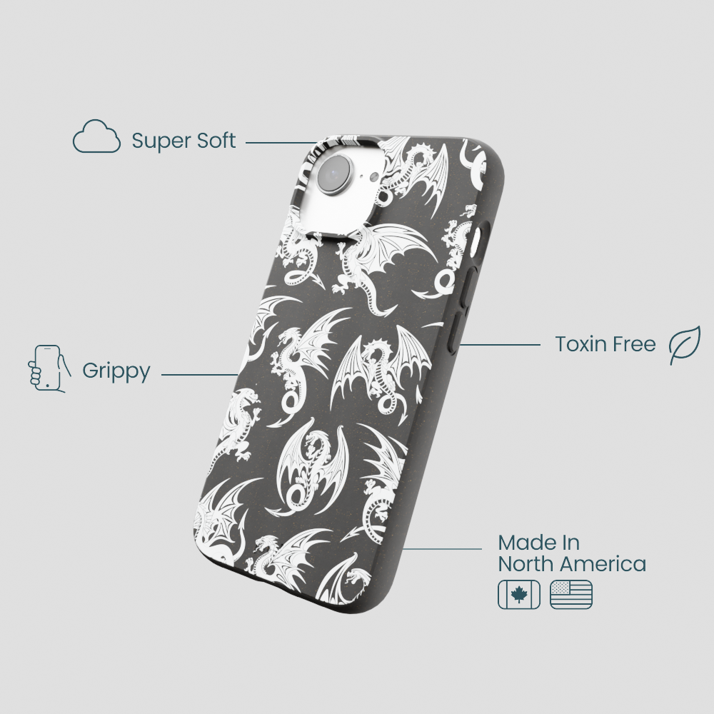 Black Mythical Dragons iPhone 16e/17e Case