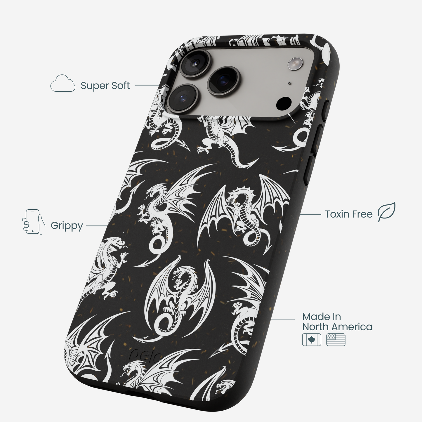 Black Mythical Dragons iPhone 17 Pro Max Case