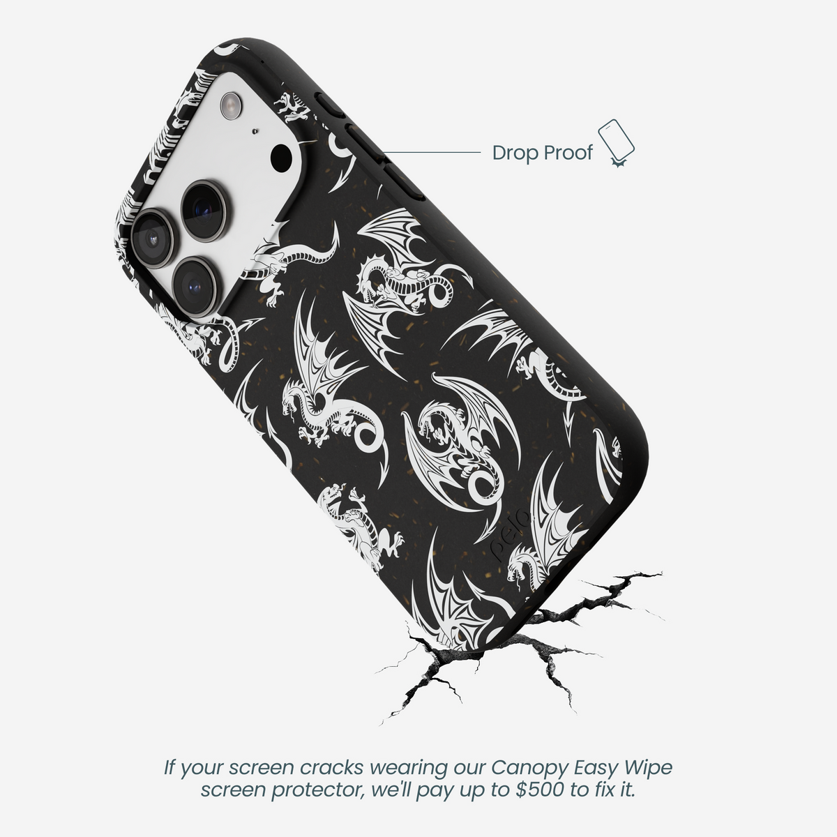 Black Mythical Dragons iPhone 17 Pro Case