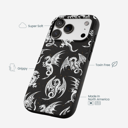 Black Mythical Dragons iPhone 17 Pro Case