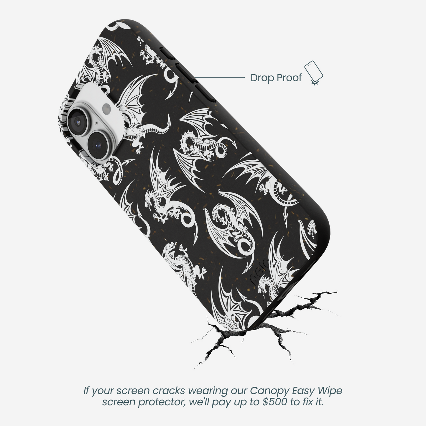 Black Mythical Dragons iPhone 17 Case