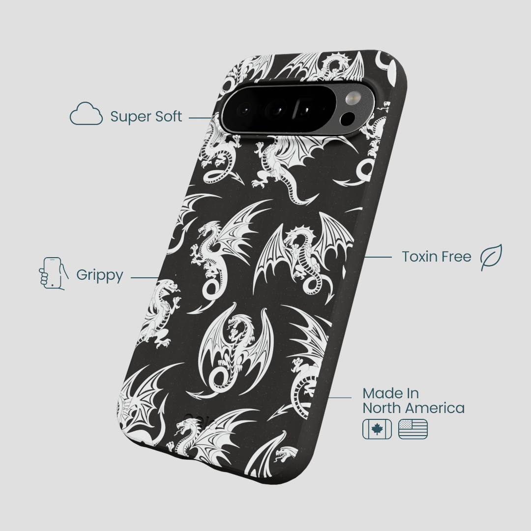 Black Mythical Dragons Google Pixel 10 Pro XL Case