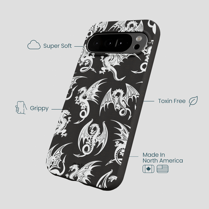 Black Mythical Dragons Google Pixel 10 Pro XL Case